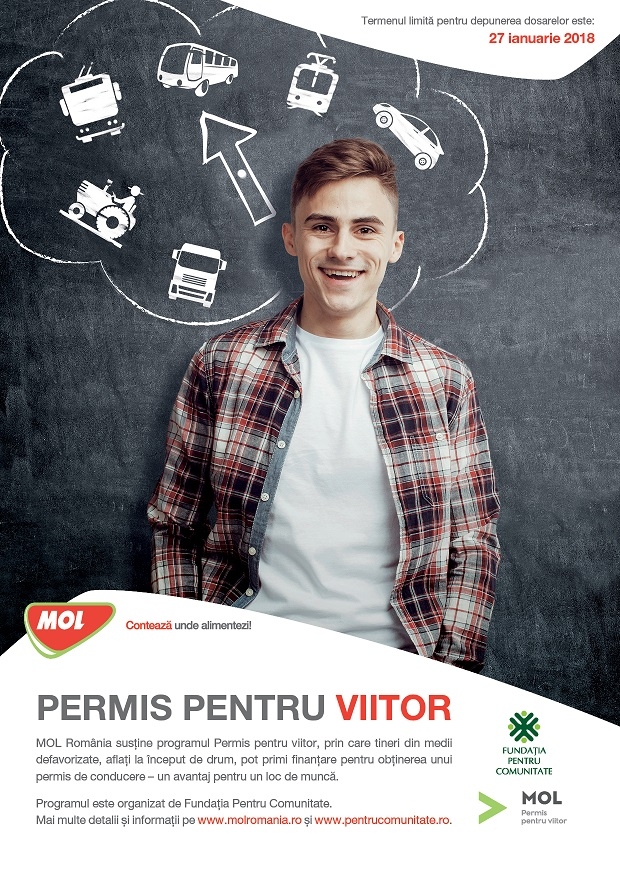 MOL România oferă tinerilor din medii defavorizate posibilitatea de a obţine ”Permis pentru viitor”