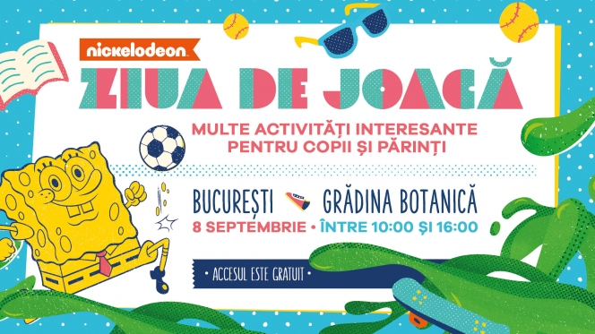 Nickelodeon organizează în România: Ziua de Joacă, o zi departe de televizor și tehnologie