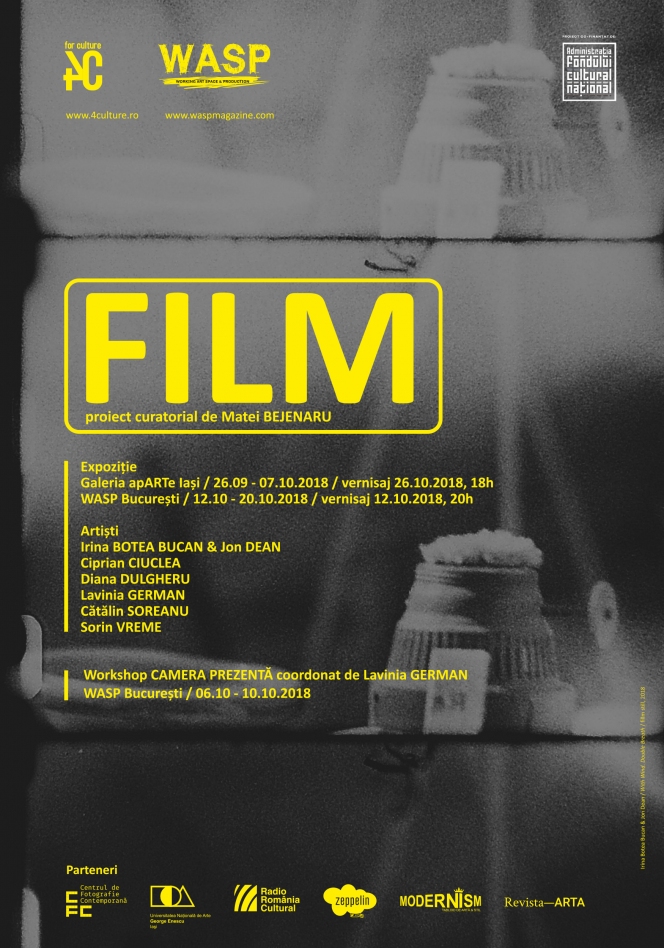 Expoziția FILM – proiect curatorial va fi deschisă în București vineri, 12 octombrie 2018