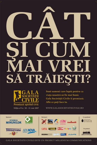 Campanie promovare Gala Societatii Civile 2007