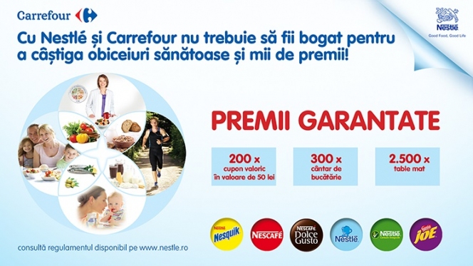 Nestlé si Carrefour - parteneri pentru promovarea unui stil de viata sanatos si a unei alimentatii echilibrate
