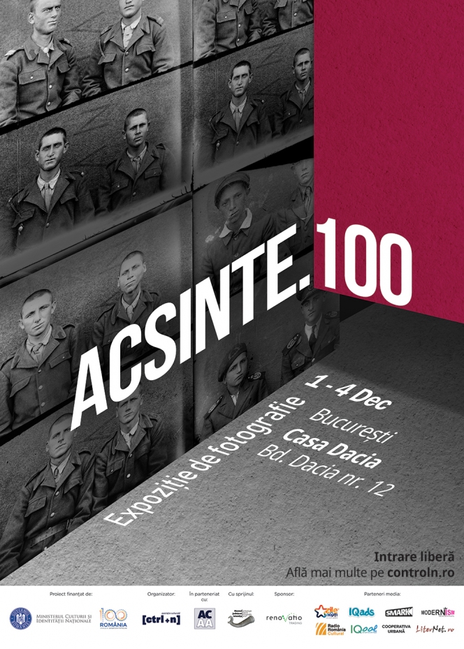 De Ziua Națională a României, ACSINTE.100, expoziția de fotografie, se deschide la Casa Dacia