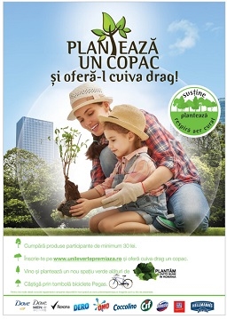 Unilever lansează campania „Plantează un copac și oferă-l cuiva drag!” alături de Plantăm fapte bune în Romania și Mega Image