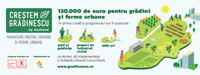 Kaufland România lansează „Creștem Grădinescu” // Program de finanțare pentru dezvoltarea grădinilor sau fermelor urbane