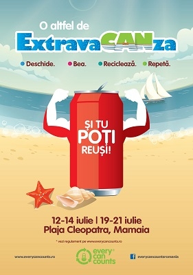 Campania de colectare a dozelor din aluminiu, ExtravaCANza, aduce distracţie şi premii pe litoralul românesc