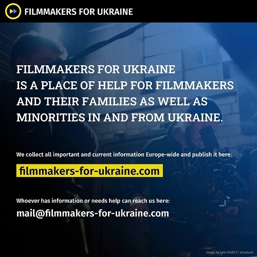 S-a lansat platforma on-line “Filmmakers-for-Ukraine” - Crew United conectează oameni pentru a-i ajuta pe cei din Ucraina