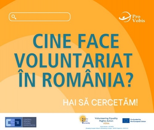 Pro Vobis invită sectorul asociativ la Studiul Național - Voluntariatul în România