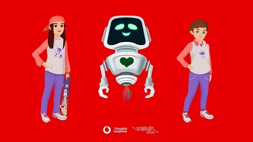 Fundația Vodafone oferă gratuit 48 de lecții digitale despre mediu, inteligență digitală, robotică și meseriile viitorului pe platforma www.scoaladinviitor.ro