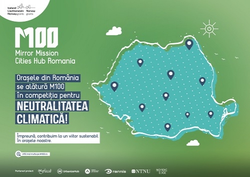 16 orașe din România s-au înscris în competiție pentru a deveni neutre climatic în cadrul misiunii oglindă M100