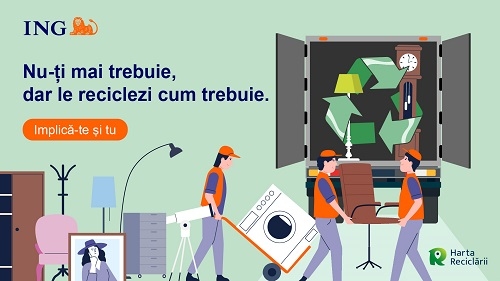 ING Bank România și Viitor Plus lansează un instrument util persoanelor care vor să recicleze piese de mobilier și alte obiecte voluminoase