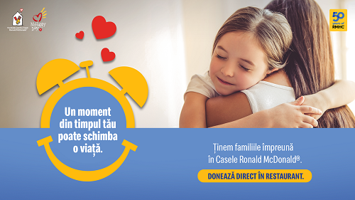 Fundația pentru Copii Ronald McDonald® și McDonald’s® anunță a doua ediție a campaniei de strângere de fonduri McHappy Day® din 2024