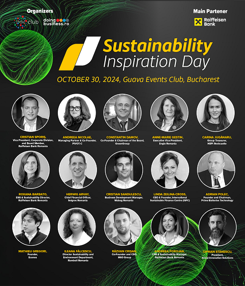 Sustenabilitate aplicată. Soluții și practici validate pentru companiile românești la Sustainability Inspiration Day