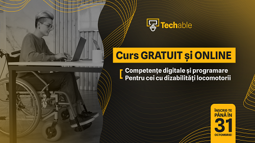 Ultimele zile de înscrieri în Techable, programul dedicat persoanelor cu dizabilități locomotorii care vor o carieră în IT