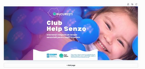 Clubul Help SENZO – programul de intervenții integrate de terapie senzorială pentru copiii cu autism din București, finanțat de către DGASMB București