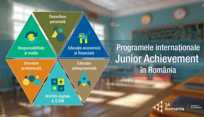 Junior Achievement (JA) România lansează înscrierile la programele educaționale internaționale pentru anul școlar 2024-2025